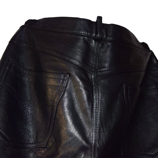 PANTALONE "VERA PELLE" IN PELLE NERA taglia 34