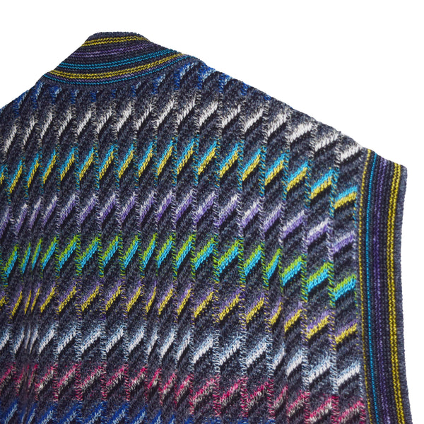 SLEEVELESS "MULTICOLOR" CARDIGAN