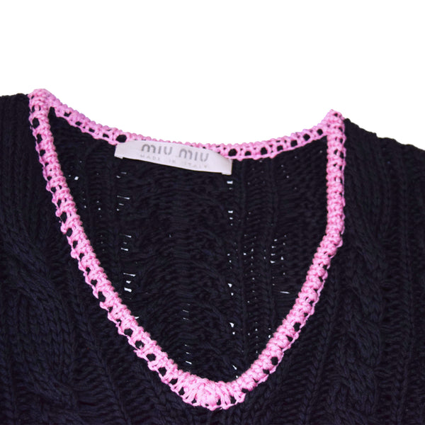 "MIU MIU" MAGLIONE IN LANA CORTO