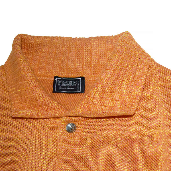 POLO ARANCIONE "VERSACE VERSUS" A MANICHE CORTE
